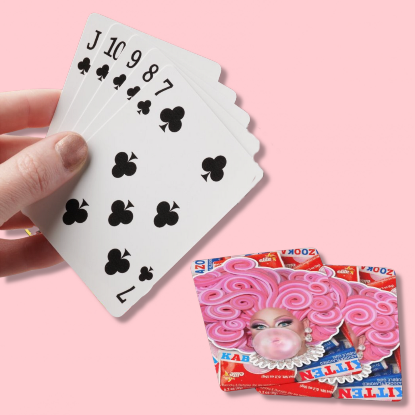 Bubblegum Kitten Playing Cards