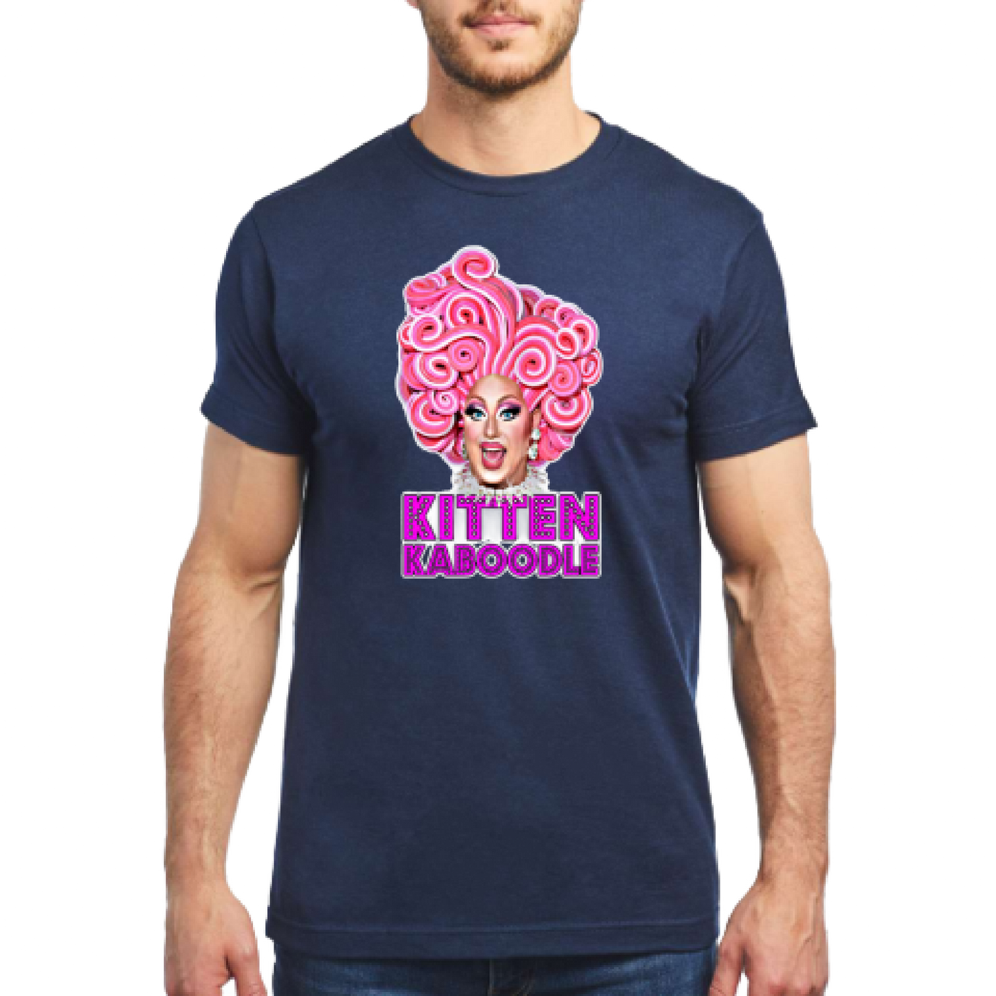 Kampy Kitten T Shirt Unisex - Navy