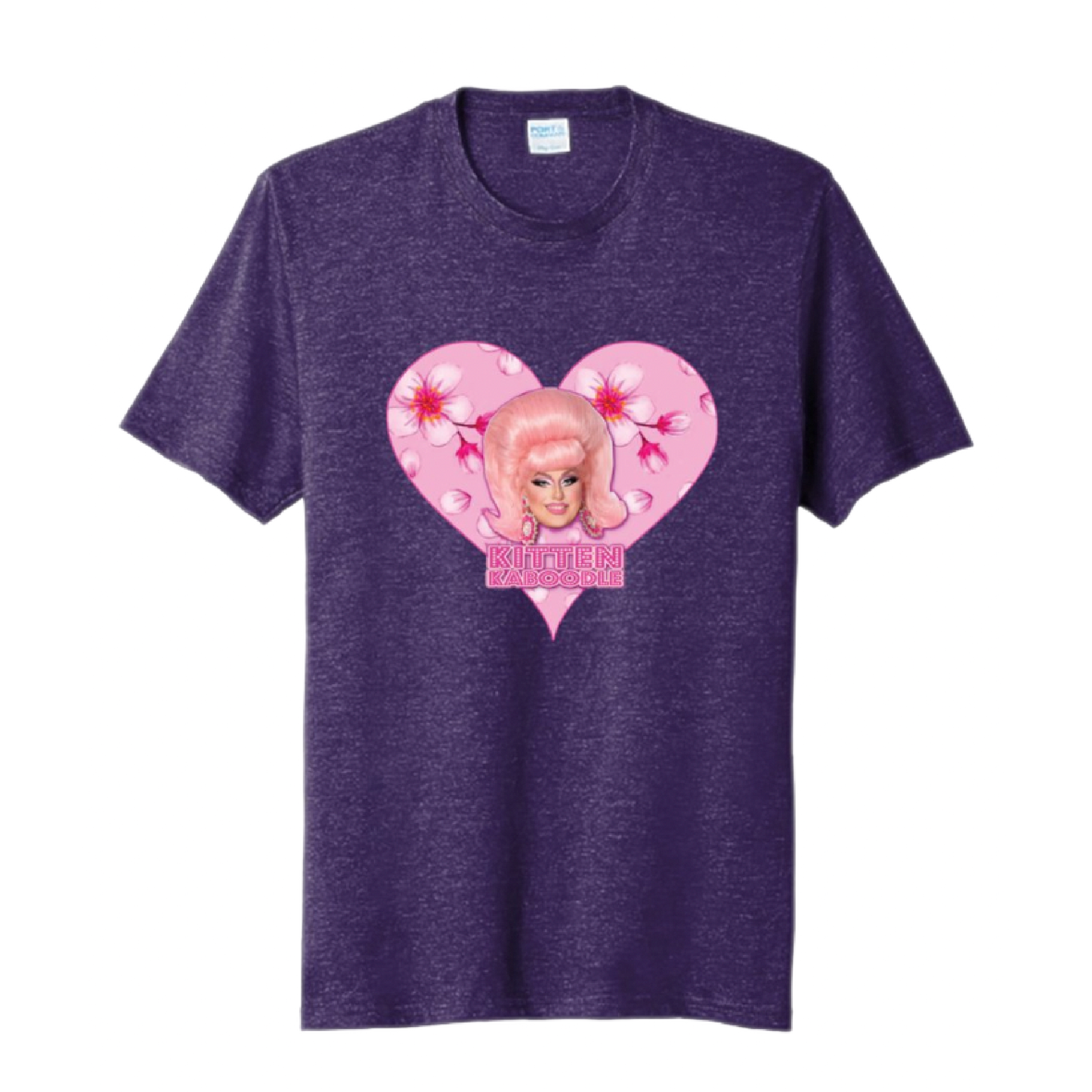 Heart Kitten T Shirt Unisex - Purple