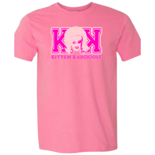 Varsity Kitten T Shirt Unisex - Pink